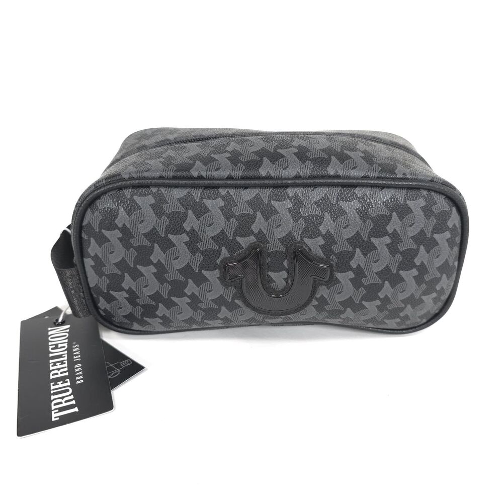 TRUE RELIGION Unisex‎ Adults New Zip Organizer Travel Bag Black CODA TR104089
